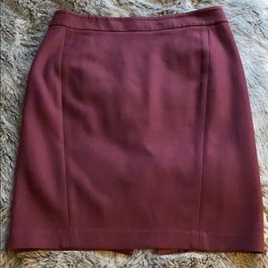 Maroon LOFT pencil skirt.